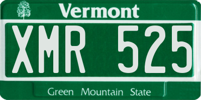 VT license plate XMR525