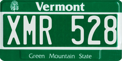 VT license plate XMR528