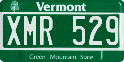 VT license plate XMR529