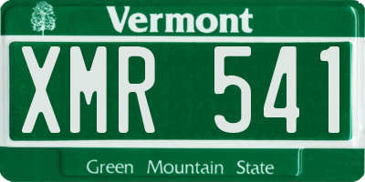 VT license plate XMR541