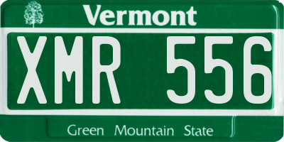VT license plate XMR556