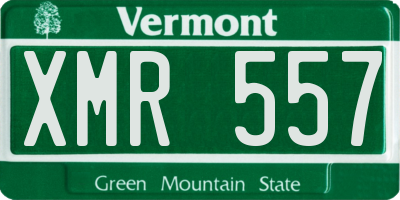 VT license plate XMR557