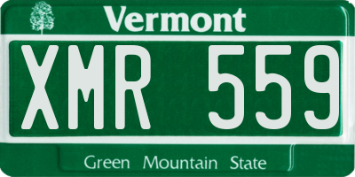 VT license plate XMR559