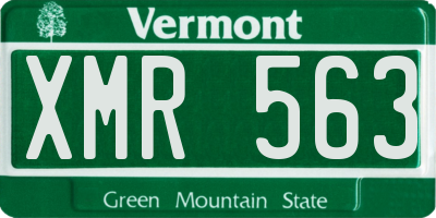 VT license plate XMR563