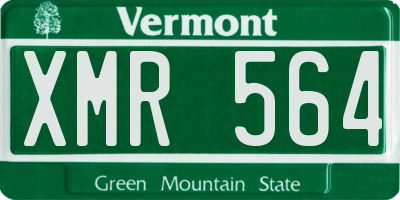 VT license plate XMR564