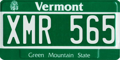 VT license plate XMR565