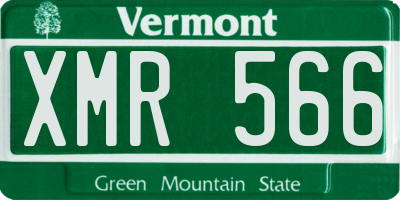 VT license plate XMR566