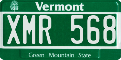 VT license plate XMR568