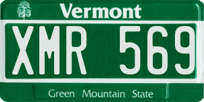 VT license plate XMR569