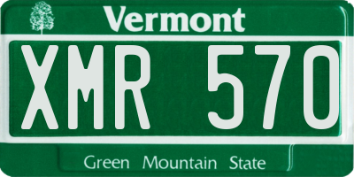 VT license plate XMR570