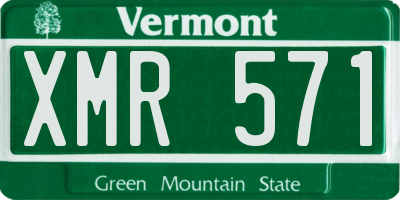 VT license plate XMR571