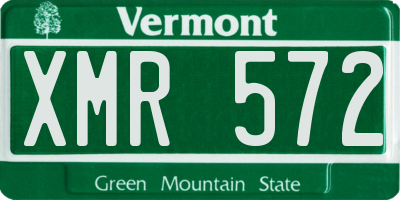 VT license plate XMR572