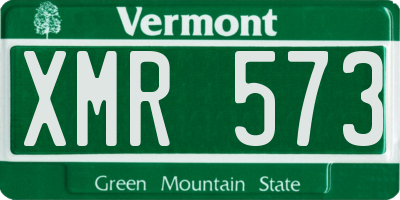 VT license plate XMR573