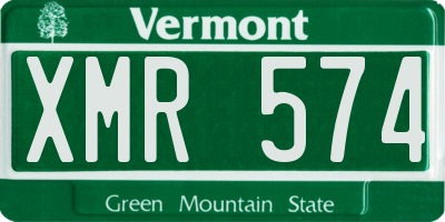VT license plate XMR574