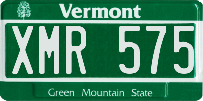 VT license plate XMR575