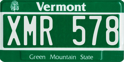 VT license plate XMR578