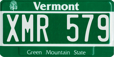 VT license plate XMR579