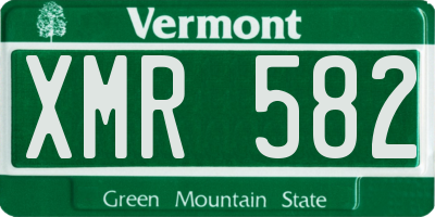 VT license plate XMR582