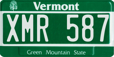 VT license plate XMR587