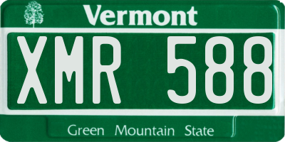 VT license plate XMR588