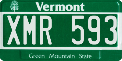 VT license plate XMR593