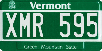 VT license plate XMR595