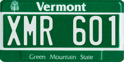 VT license plate XMR601