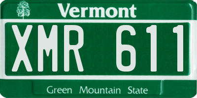 VT license plate XMR611