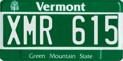 VT license plate XMR615