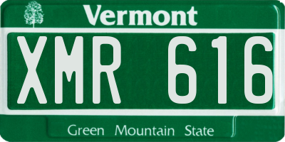 VT license plate XMR616