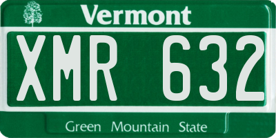 VT license plate XMR632