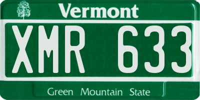 VT license plate XMR633