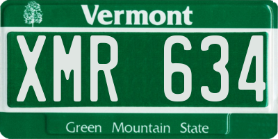VT license plate XMR634