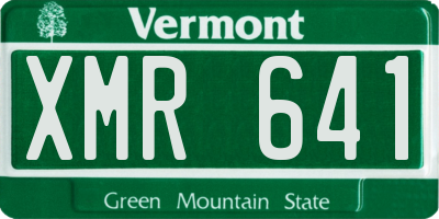 VT license plate XMR641