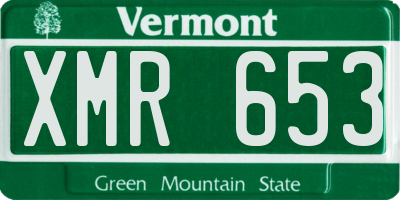 VT license plate XMR653