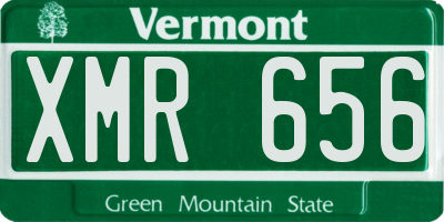 VT license plate XMR656