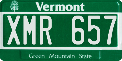 VT license plate XMR657