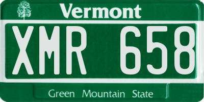 VT license plate XMR658