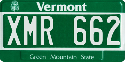 VT license plate XMR662