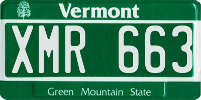 VT license plate XMR663
