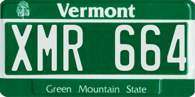 VT license plate XMR664