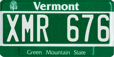 VT license plate XMR676