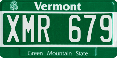 VT license plate XMR679