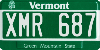 VT license plate XMR687