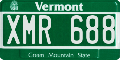 VT license plate XMR688