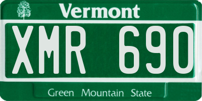 VT license plate XMR690