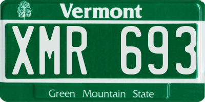 VT license plate XMR693