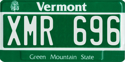 VT license plate XMR696