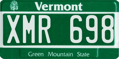 VT license plate XMR698