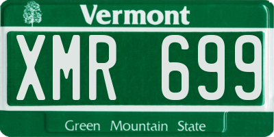 VT license plate XMR699